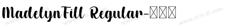 MadelynFill Regular字体转换